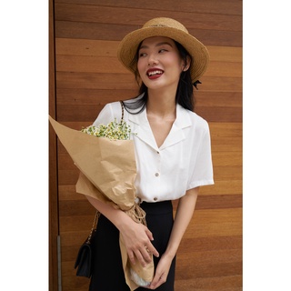 ÁO SƠ MI LỤA CỔ GIẢ VEST CAO CẤP