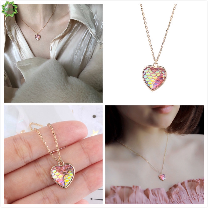 Cod Qipin Dây Chuyền Hợp Kim Mặt Hình Trái Tim Xinh Xắn Cho Nữ