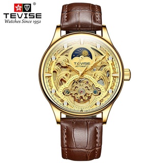 Đồng hồ nam cơ tevise chính hãng t805d cao cấp dây da (tặng kèm hộp đồng hồ)