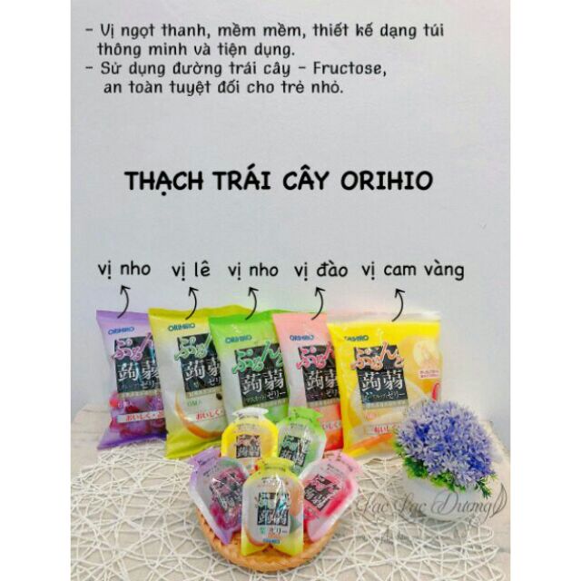 [ORIHIRO] Thạch hoa quả 5 vị mềm mát cho bé