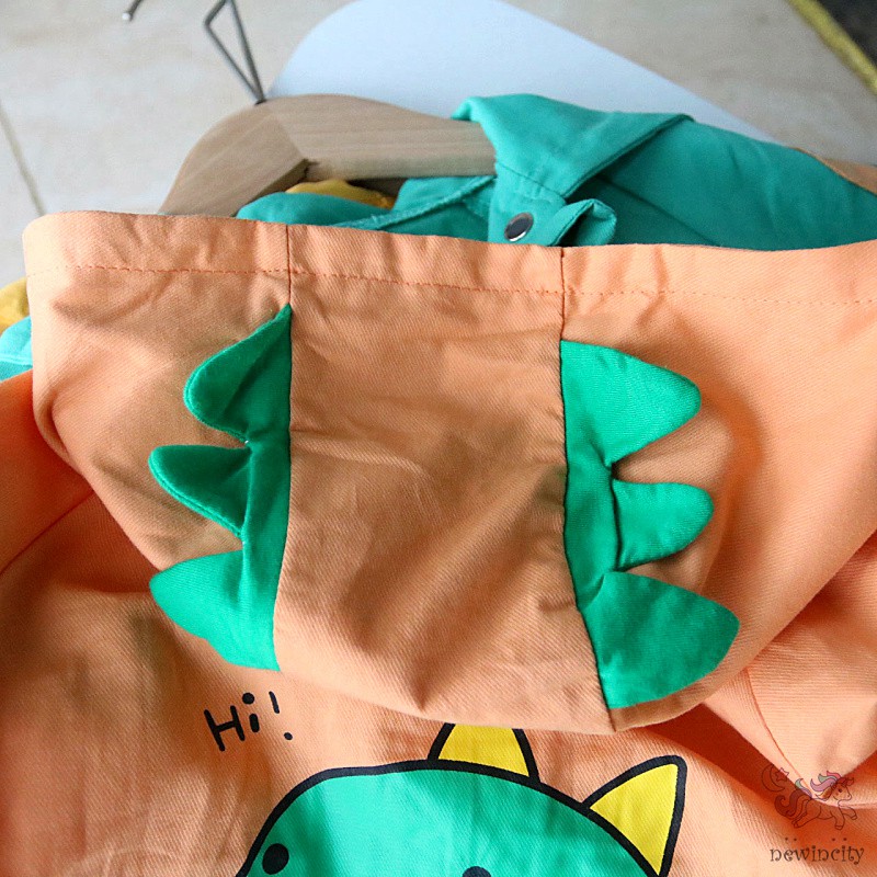 Áo khoác họa tiết khủng long hoạt hình phong cách thời trang Hàn dành cho bé