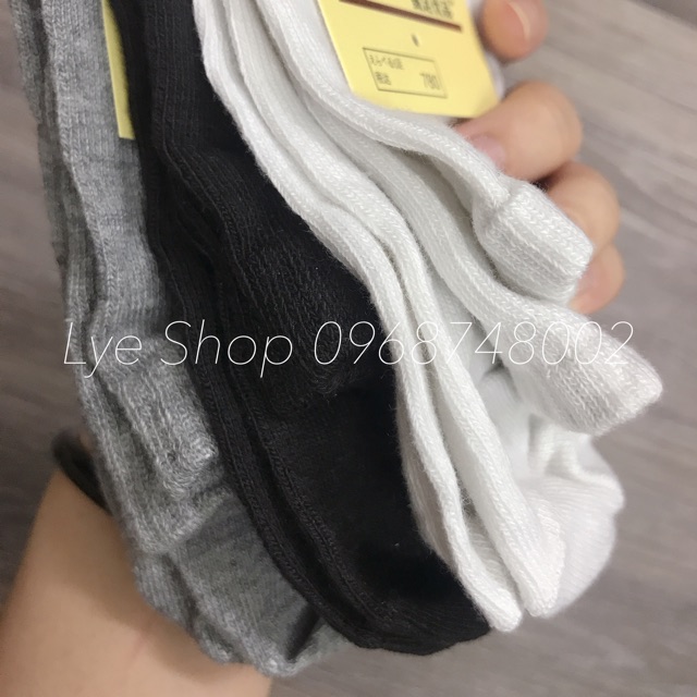 Tất Trơn Nam Nữ Cổ Cao Thời Trang Basic