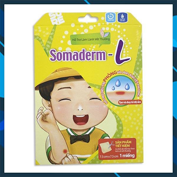 Miếng dán hút mủ/mụ n & làm lành vết thương Somaderm – L – Hàn Quốc, 7.5 x 7.5, 1 miếng/hộp