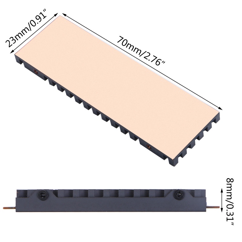 Tản Nhiệt Ổ Cứng SSD M2 NGFF Bằng Đồng Nguyên Chất Cho M2 NVME NGFF 2280 PCIE SSD