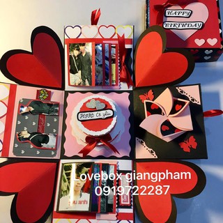 Love box mini đỏ hồng