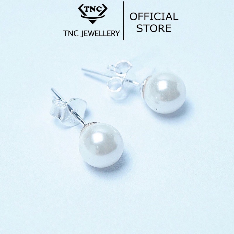 Bông Tai Bạc Thanh Lịch Hạt Tròn-TNC Jewellery