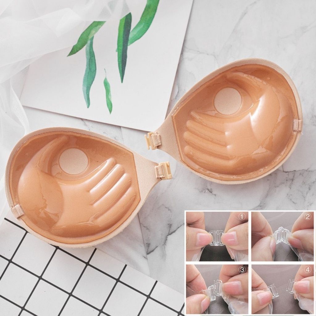Miếng dán ngực cài trước nâng ngực tạo khe quyến rủ, Áo dán ngực siêu dính tái sử dụng nhiều lần DOPICO D0127