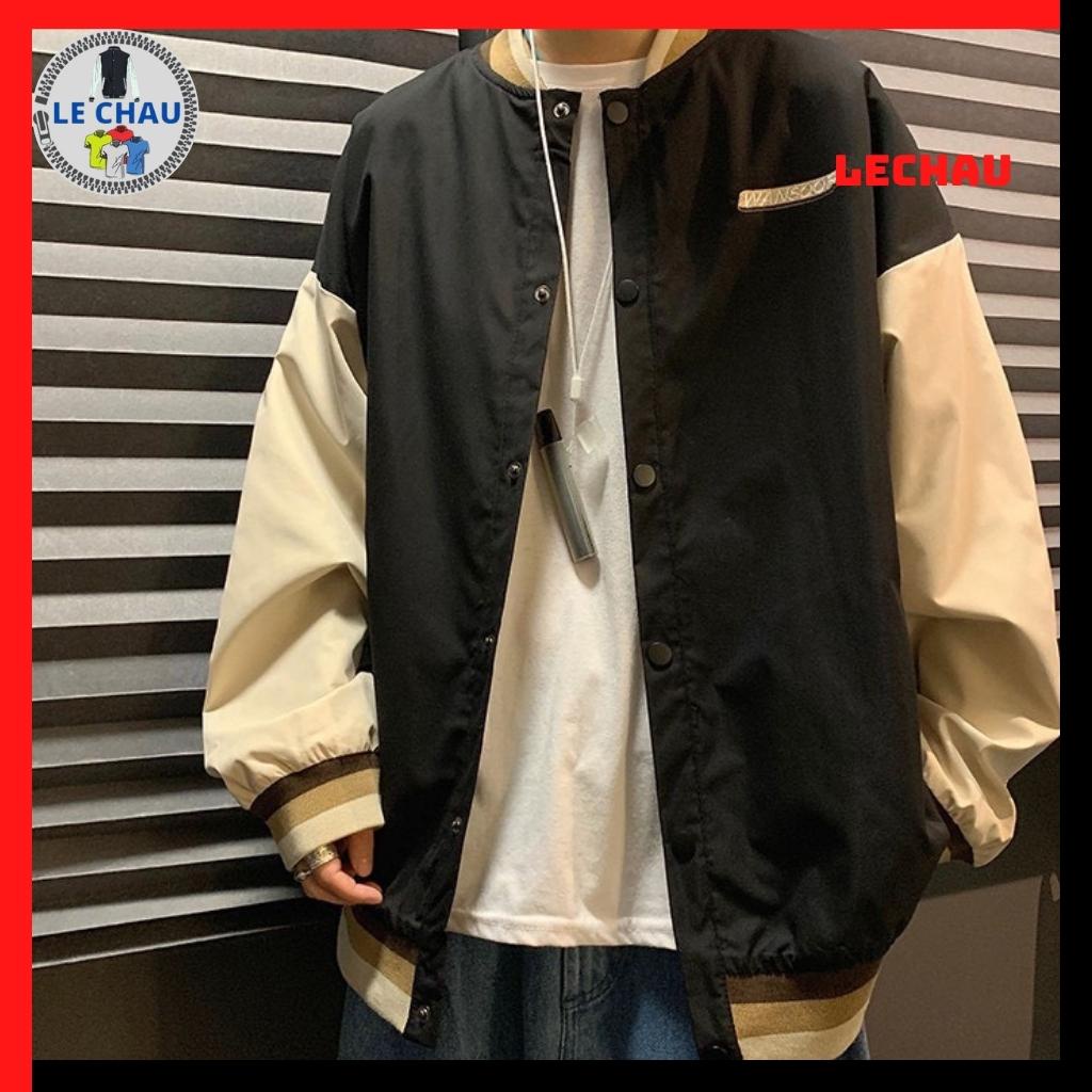 Áo khoác dù nam nữ 2 lớp unisex form rộng kiểu bomber jackets Hàn Quốc street style WASNOTP LECHAU AKD03 cao cấp giá rẻ