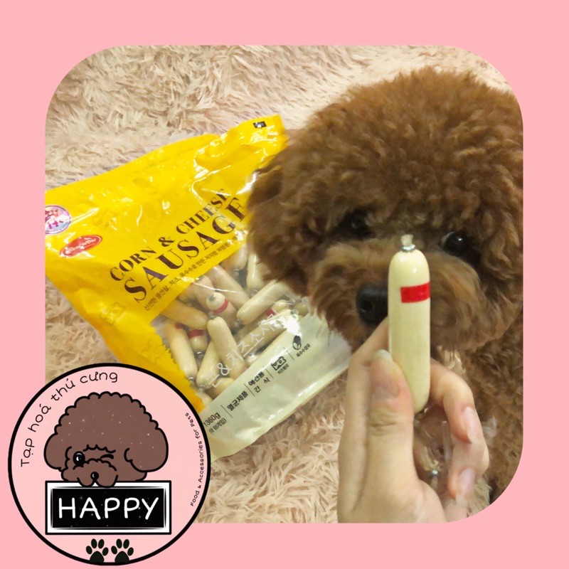 Xúc xích phô mai bắp BowWow cho chó [Ảnh thật][Có sẵn] - Bánh thưởng cho chó - Tạp Hóa Thú Cưng Happy