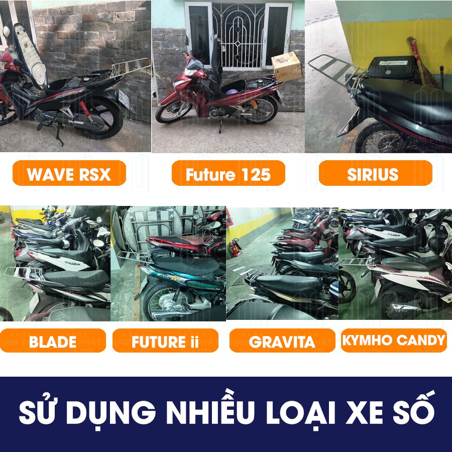 BAGA NỐI SAU PHƯỢT NAM PHÁT NHIỀU LOẠI XE CHỞ HÀNG, VALI, PHƯỢT, THÙNG GIVI