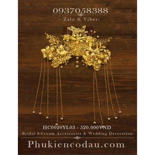 Bộ trâm Cài tóc cô dâu cổ trang HC0020YL03
