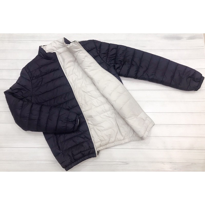 Áo phao 2 mặt nam Đen - Ghi sáng