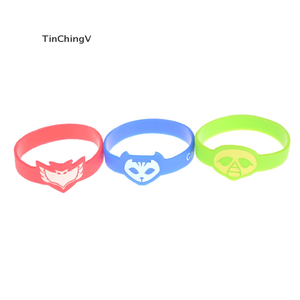 Vòng Đeo Tay Silicone Hình Tắc Kè / Mèo / Cú Mèo Cho Bé Trai