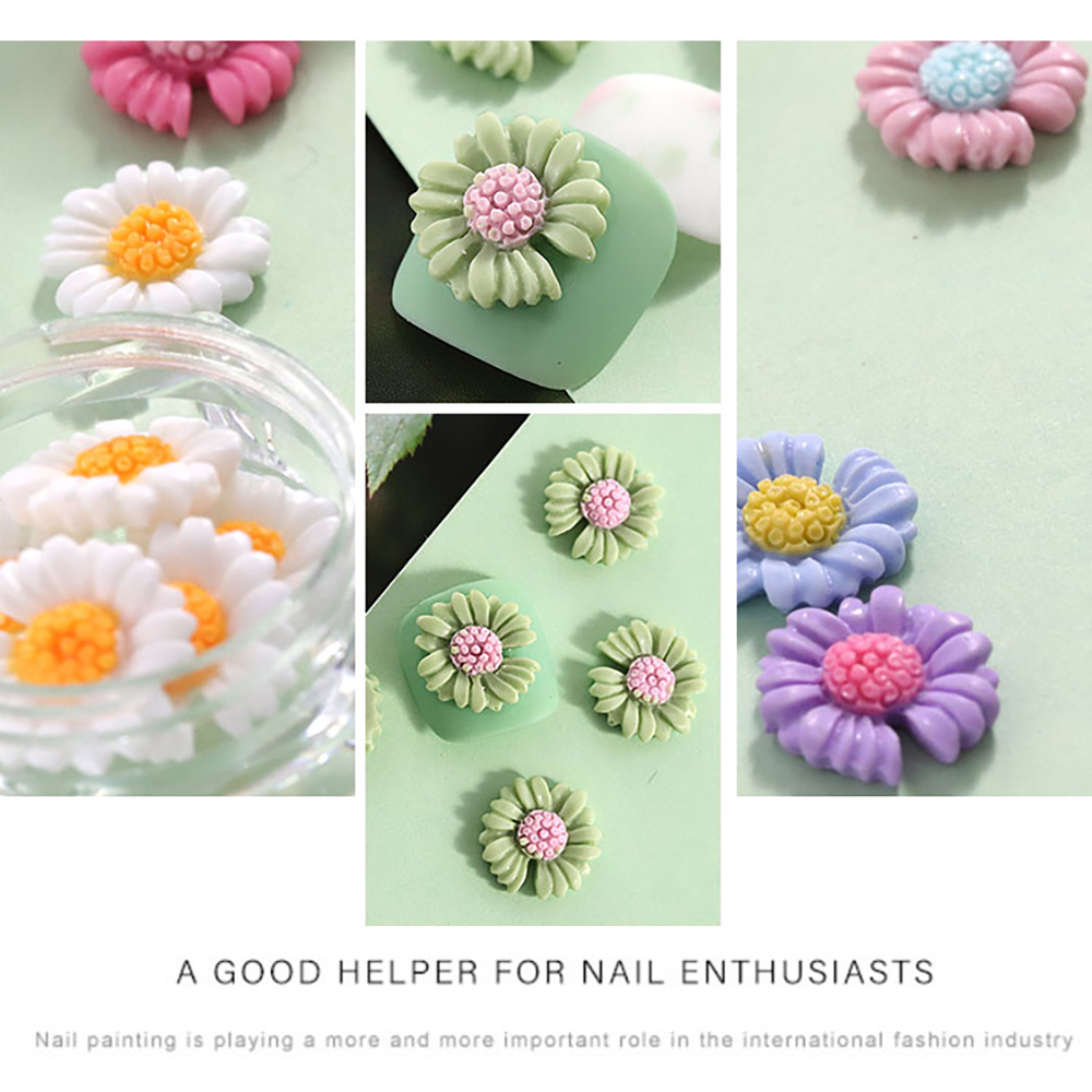 [Hàng mới về] Set 5 phụ kiện trang trí móng nghệ thuật hình hoa cúc 3d