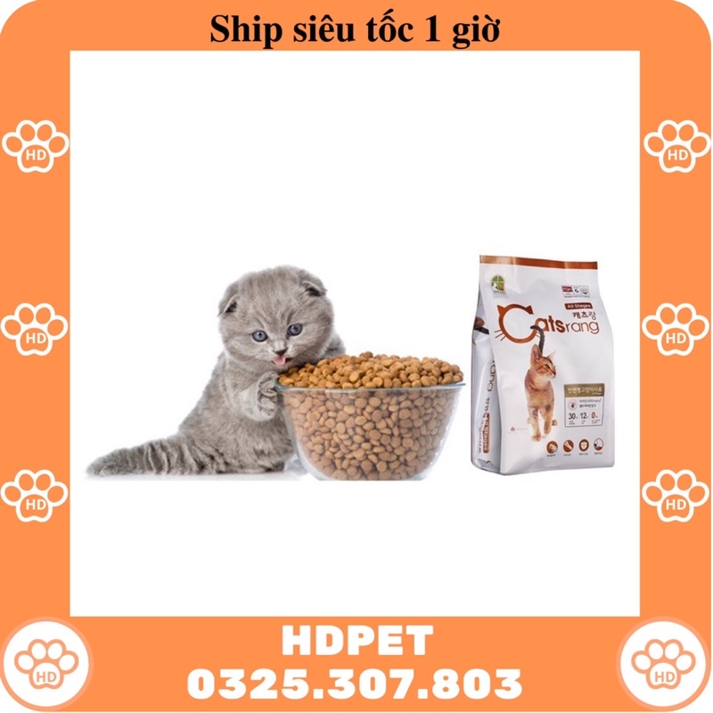 Sỉ Thức ăn cho mèo hạt CATSRANG 400G mọi lứa tuổi Catrang | Túi hạt mèo gói nhỏ Apro IQ Formula