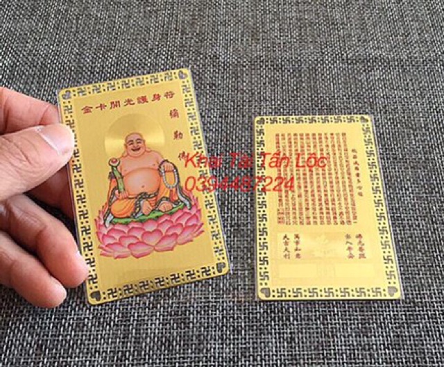 Kim bài Phật Di Lặc thu hút tài lộc