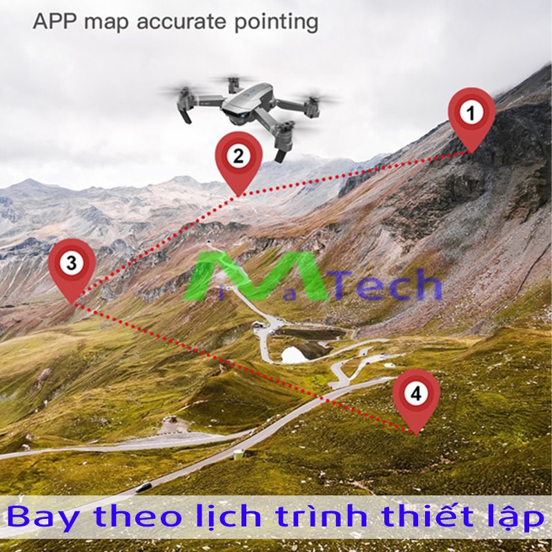 flycam 4K GPS và  2 camera chuyên nghiêp