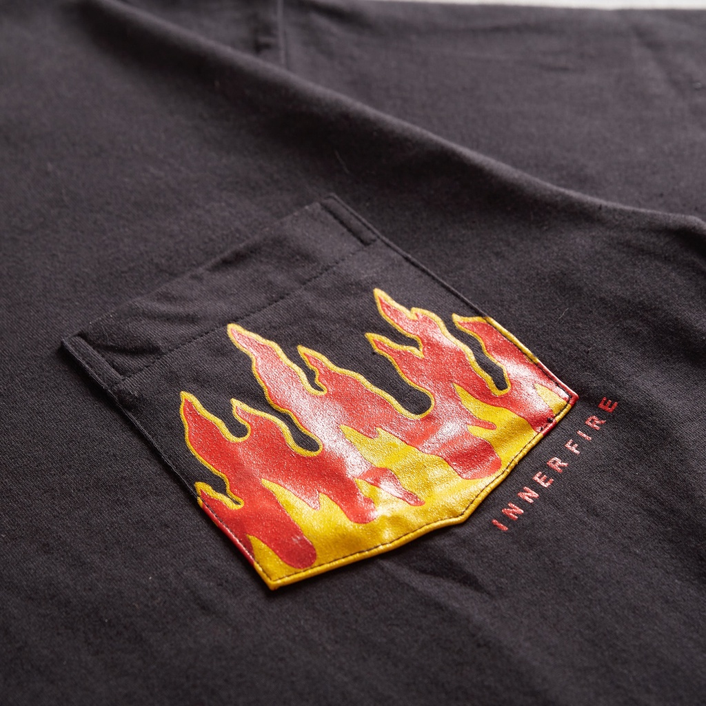 Áo Thun Gori - Flame Pocket - Đen