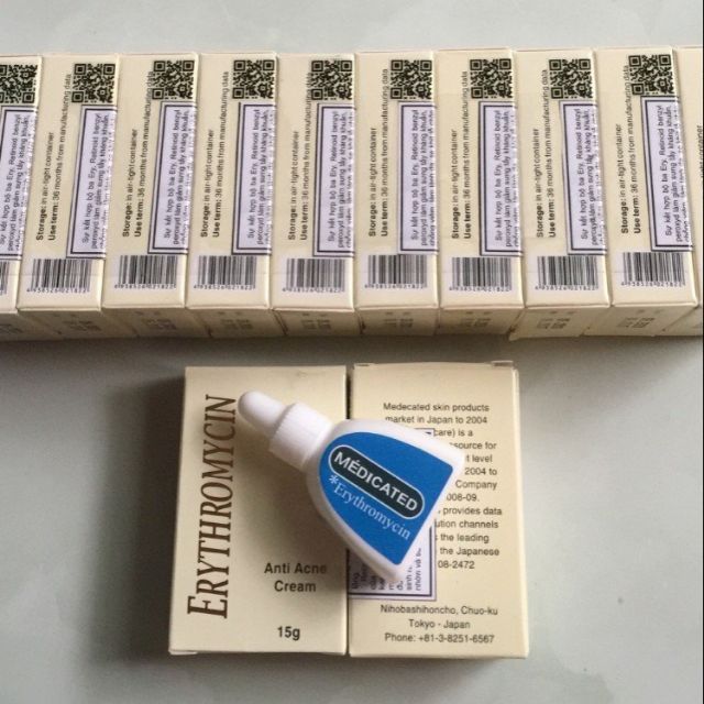 kem dưỡng da ngăn ngừa mụn Erythromycin