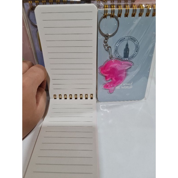 SỔ TAY LÒ XO BÌA CÓ CHARM PHÁT SÁNG Size 130mm