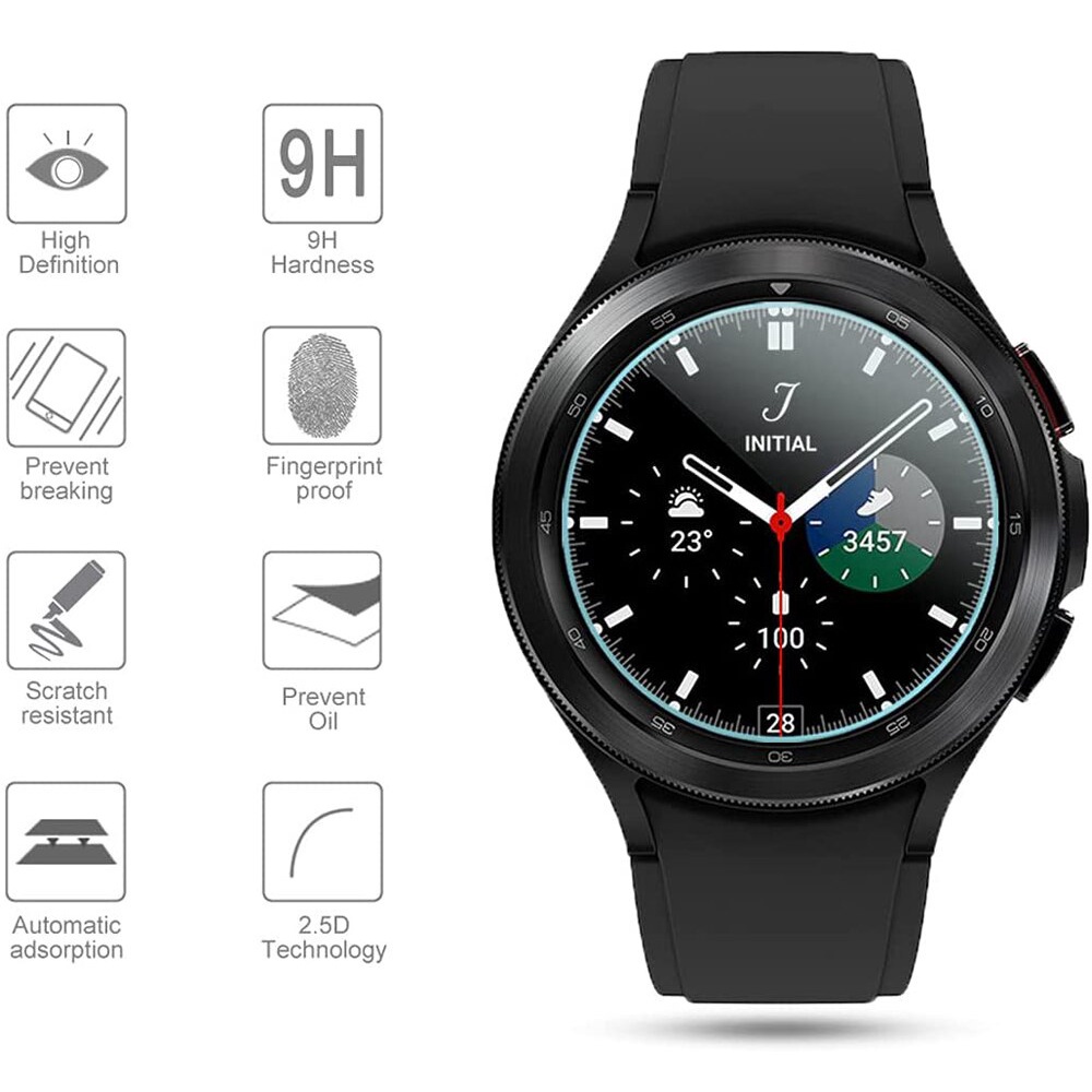 Bộ 4 Kính Cường Lực 9H HD Bảo Vệ Màn Hình Cho Samsung galaxy watch 4 40mm 44mm Classic 42mm 46mm