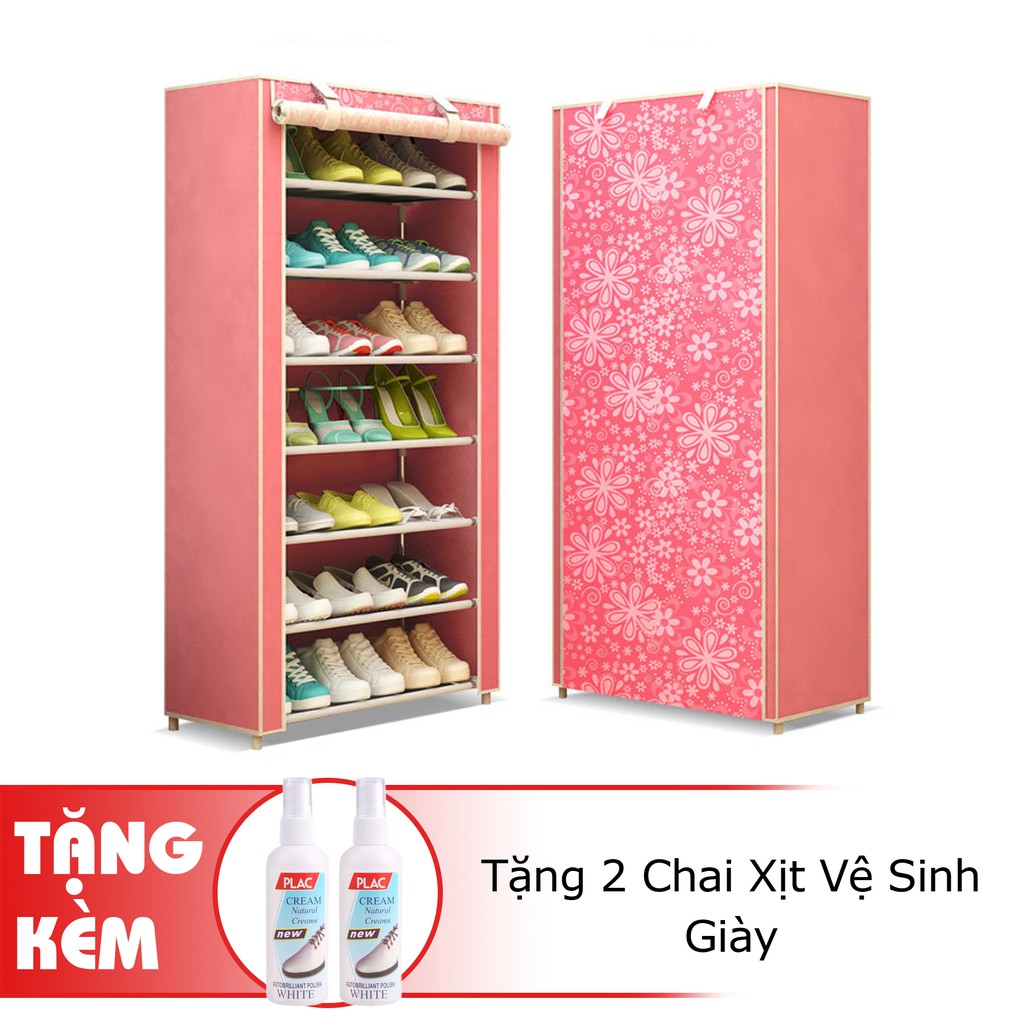 Tủ Giày 7 Tầng Tặng 2 Chai Xịt Giày Dép, Túi Xách