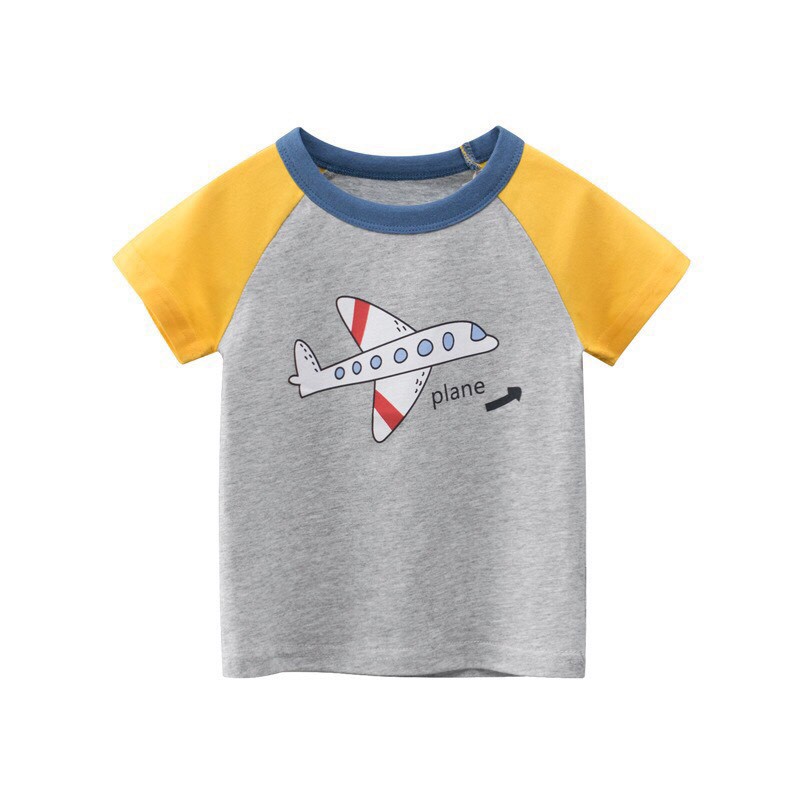Áo Thun Cotton Cộc Tay Chuẩn Hãng 27Kids Cho Bé Trai size 90-130(1-6 tuổi), Áo Cộc Tay 27kids