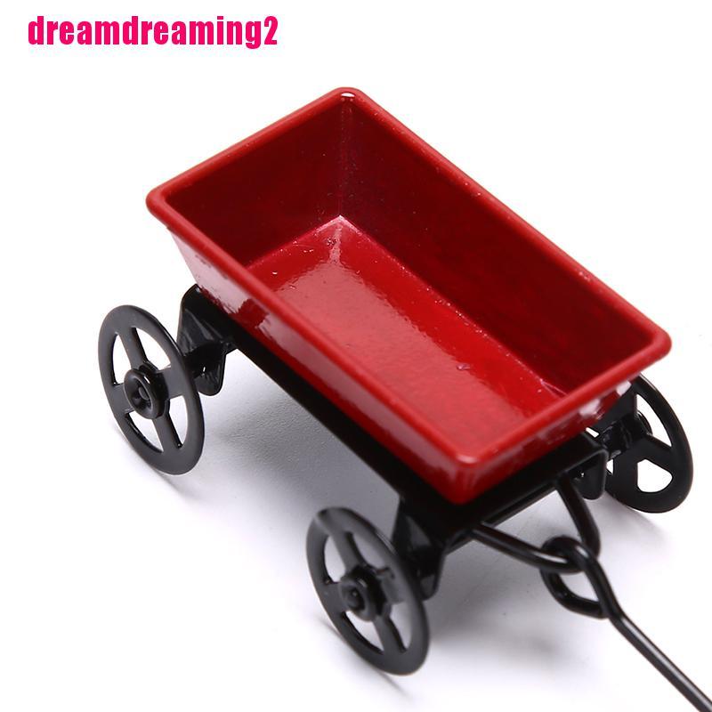 Mô Hình Xe Đẩy Em Bé Màu Đỏ Tỉ Lệ 1: 1 Dùng Trang Trí Nhà Búp Bê