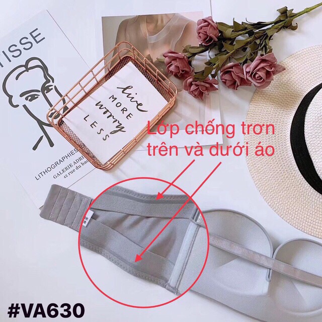 M100.  Áo cup ngực không dây cài trước chống tụt  AS052 mặc áo hở vai, đầm maxi