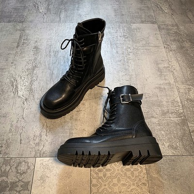 Boots da cổ cao khuy sườn ulzzang