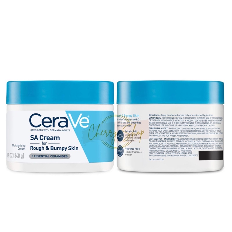 [Hàng USA]Kem dưỡng ẩm dành cho mọi loại da CeraVe SA Cream Rough &amp; Bumpy Skin (340g)