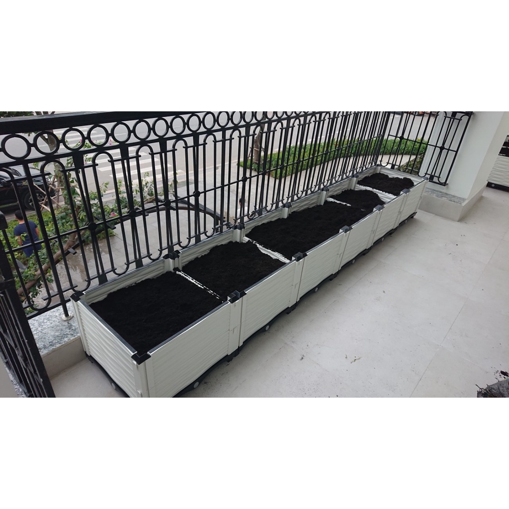 Chậu lắp ghép trồng rau 2m x 0,5m x 0.4m