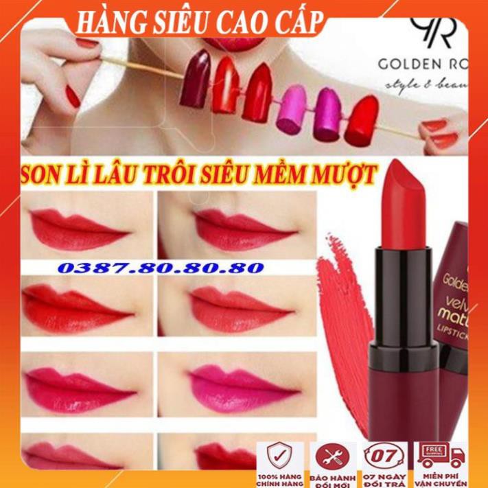 [FreeShip-HÀNG CAO CẤP] Son lì lâu trôi siêu mềm mượt velvet golden rose/Son kem lì đẹp không trôi, không lem