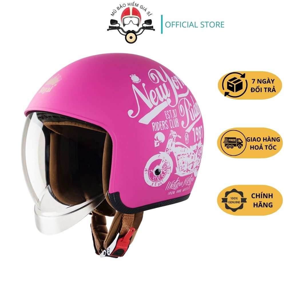 MŨ BẢO HIỂM 3/4 ROYAL M139 KÍNH ÂM NHIỀU MẦU