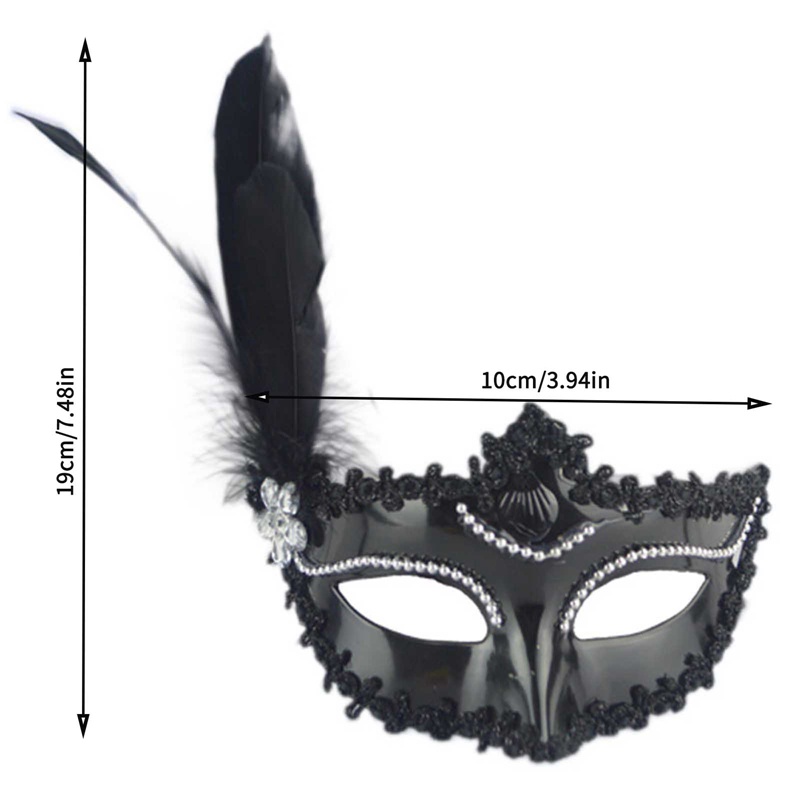 Mặt Nạ Lông Vũ Hóa Trang Halloween