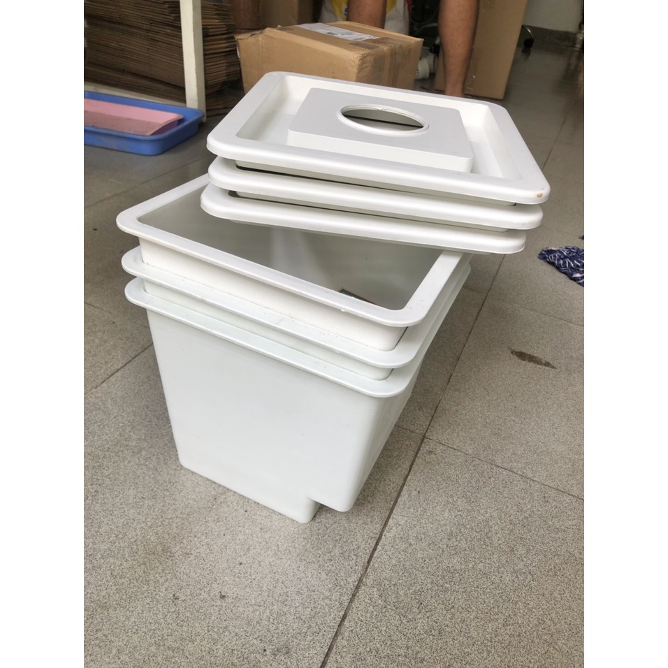 Combo 03 thùng trồng trái thủy canh tĩnh, đầy đủ thiết bị trồng, độ bền cao, tính hiệu quả cao, phù hợp nhiều loại cây