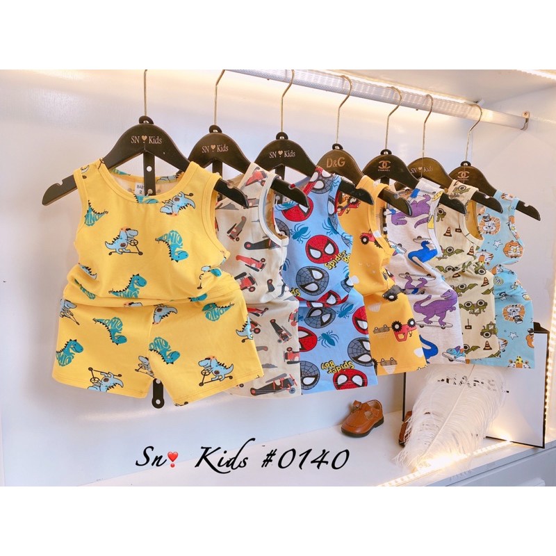 Bộ 3 lỗ cotton mát mẻ cho bé trai - B3LC