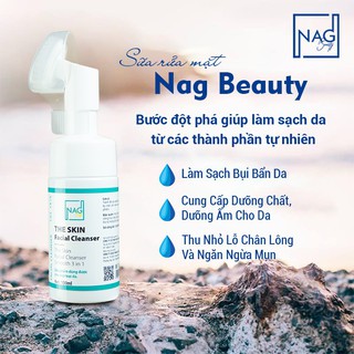 Sữa rửa mặt trắng da The Skin Facial Cleanser 100ml - Sữa rửa mặt cho da nhạy cảm và sạch sâu - NAG Beauty