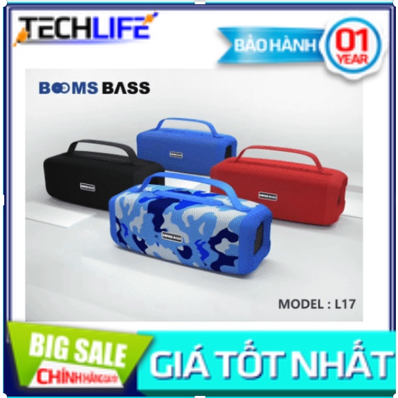 Loa Bluetooth Bombass L17 âm thanh Bass siêu ấm - Hỗ trợ thẻ nhớ,FM,audio 3.5mm