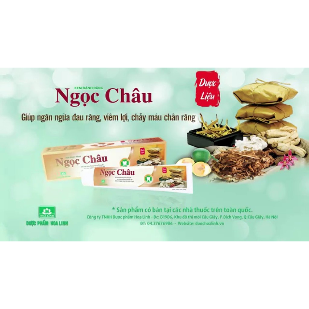 ✅ [CHÍNH HÃNG] Kem đánh răng dược liệu Ngọc Châu (100g)