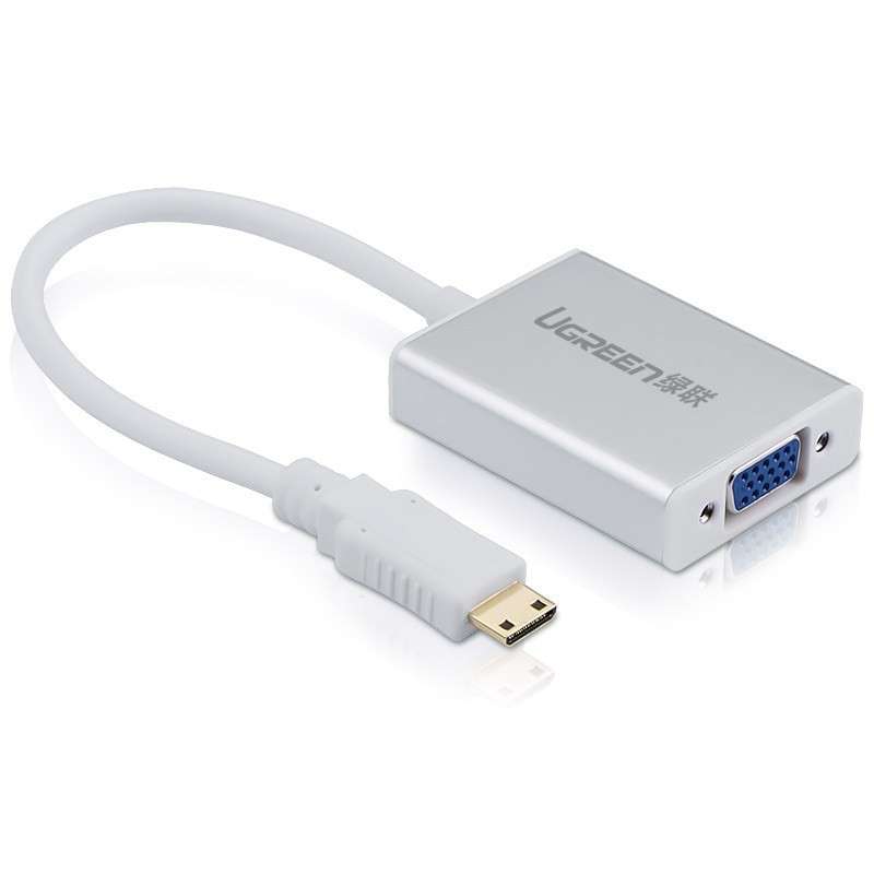 Dây cáp chuyển đổi Mini HDMI sang VGA cái dài 15CM UGREEN 40217