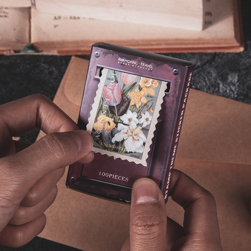 Set 100 Tem Dán Điện Thoại Kiểu Cổ Điển Hợp Thời Trang