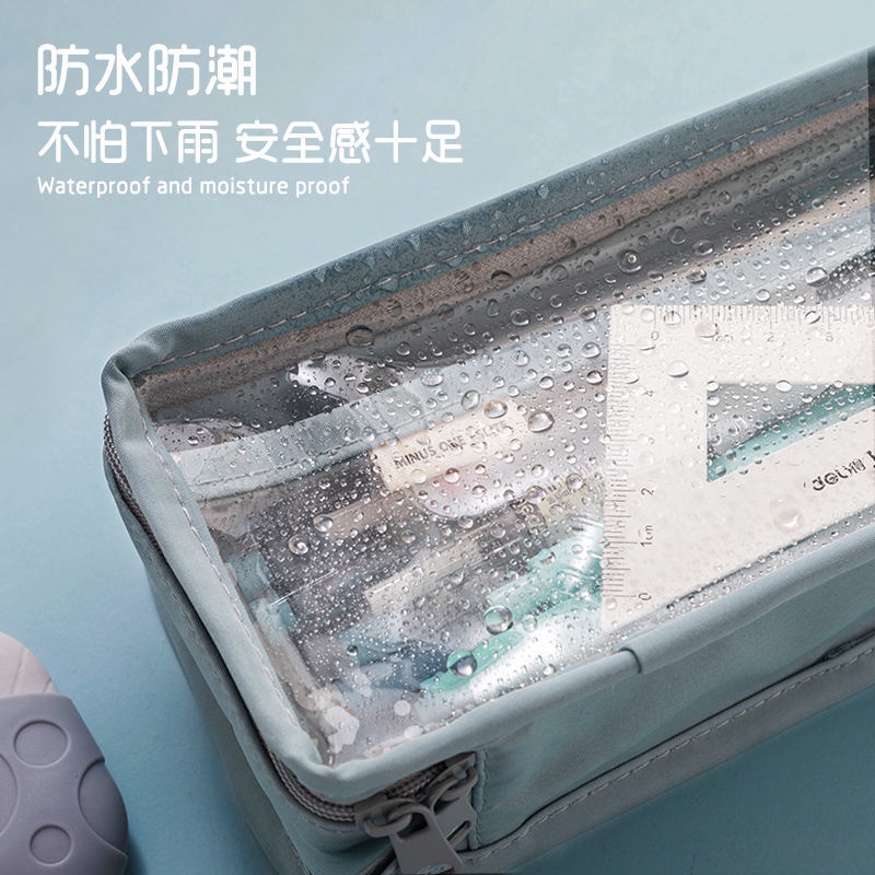 Túi Đựng Bút Trong Suốt Cỡ Lớn Thiết Kế Đơn Giản Cho Học Sinh Ốp