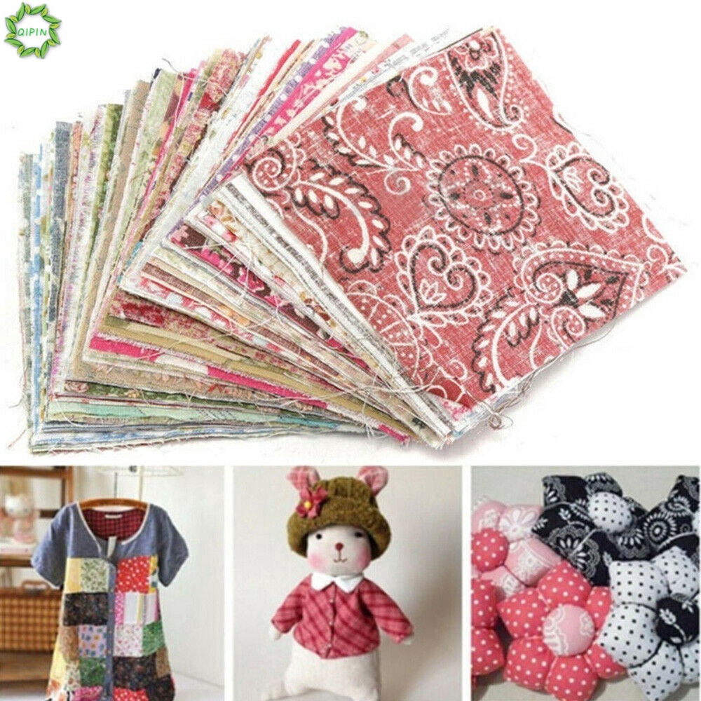 Bộ 100 Miếng Vải Cotton In Họa Tiết Kích Thước 10x10cm