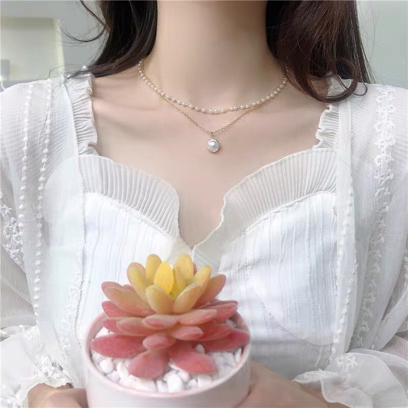 Vòng cổ mặt chuỗi hạt dây tiểu thư cho nữ V3
