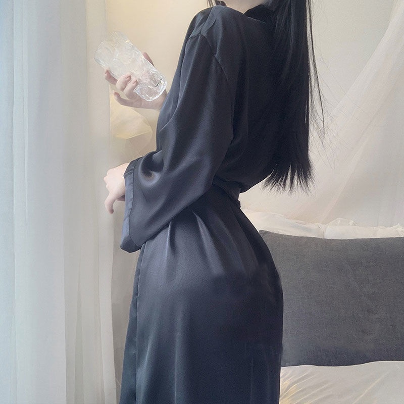 Đầm ngủ dáng rộng màu trơn phong cách Hàn Quốc ngọt ngào thời trang xuân thu 2021