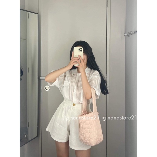 Áo sơ mi xốp basic Nana21 Nanastore21