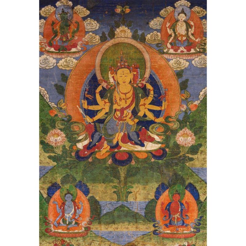 Linh Phù Tây Tạng Phật Dược Sư Hộ Mệnh Nepal May Mắn Mặt Dây Chuyền 12 Bổn Tôn Mật Tông