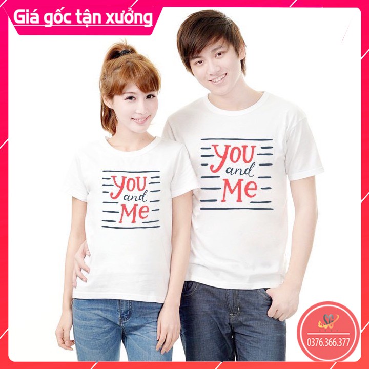 Áo Phông Cặp Cao Cấp - Thun Cotton - Đủ Size AC110T Áo thun giá sỉ