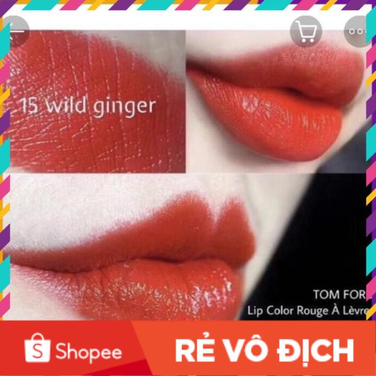 Son Tomford màu15 Wild Ginger cam pha đỏ